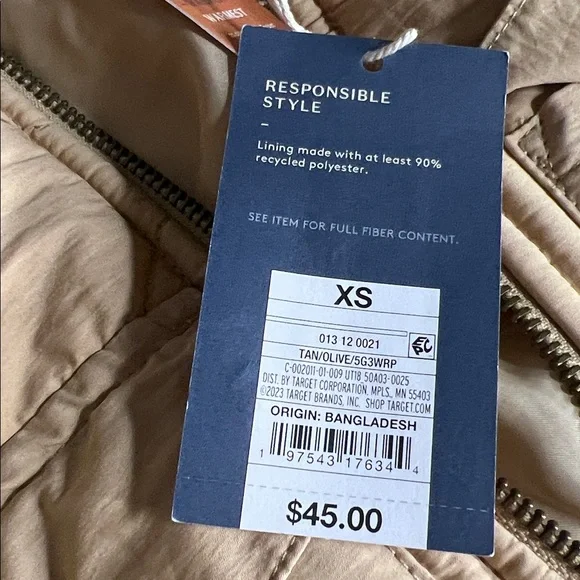 Universal Thread Quilted Moto Jacket NWT Puffer Teddy Faux Fur - Picture 4 of 4